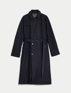 Cotton Rich Padded Trench Coat with Wool