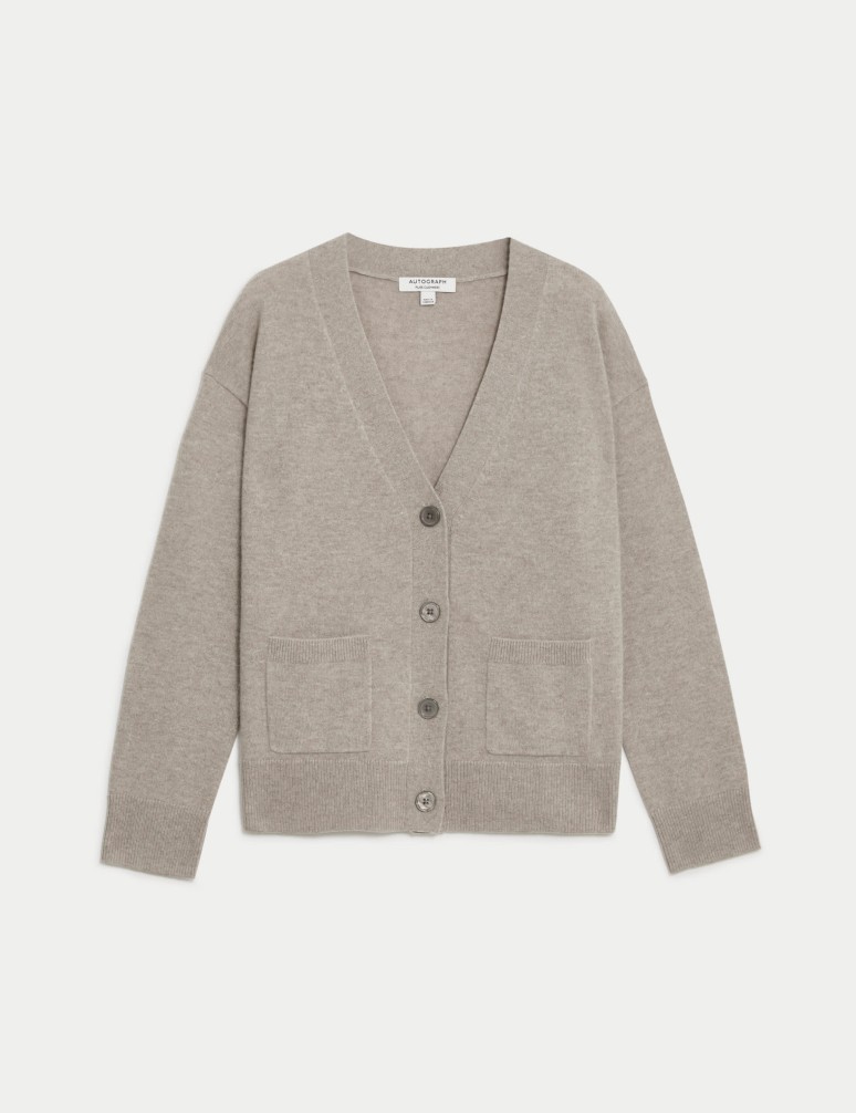 Pure Cashmere V-Neck Button Front Cardigan