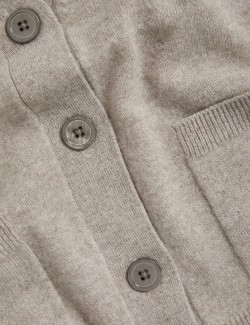 Pure Cashmere V-Neck Button Front Cardigan