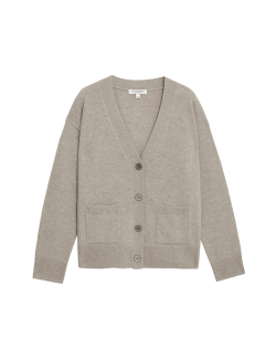 Pure Cashmere V-Neck Button Front Cardigan