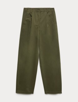 Pure Cotton Barrel Leg trouser