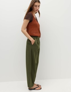 Pure Cotton Barrel Leg trouser