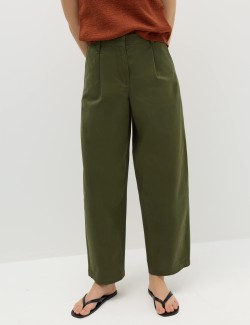 Pure Cotton Barrel Leg trouser