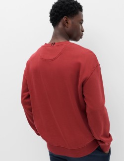 Cotton Rich Garment Dye Loungewear Sweatshirt