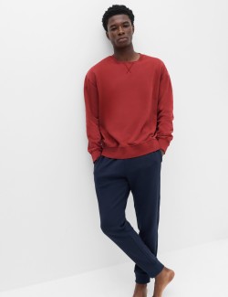 Cotton Rich Garment Dye Loungewear Sweatshirt