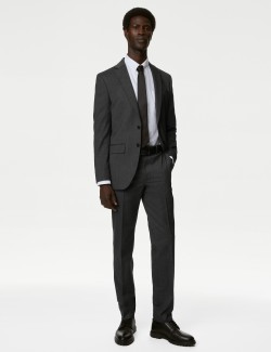 Slim Fit Stretch Textured Suit Jacket