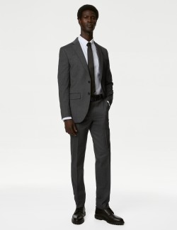 Slim Fit Stretch Textured Suit Jacket