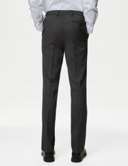 Slim Fit Flat Front Stretch Trousers