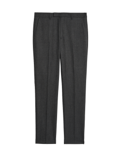 Slim Fit Flat Front Stretch Trousers