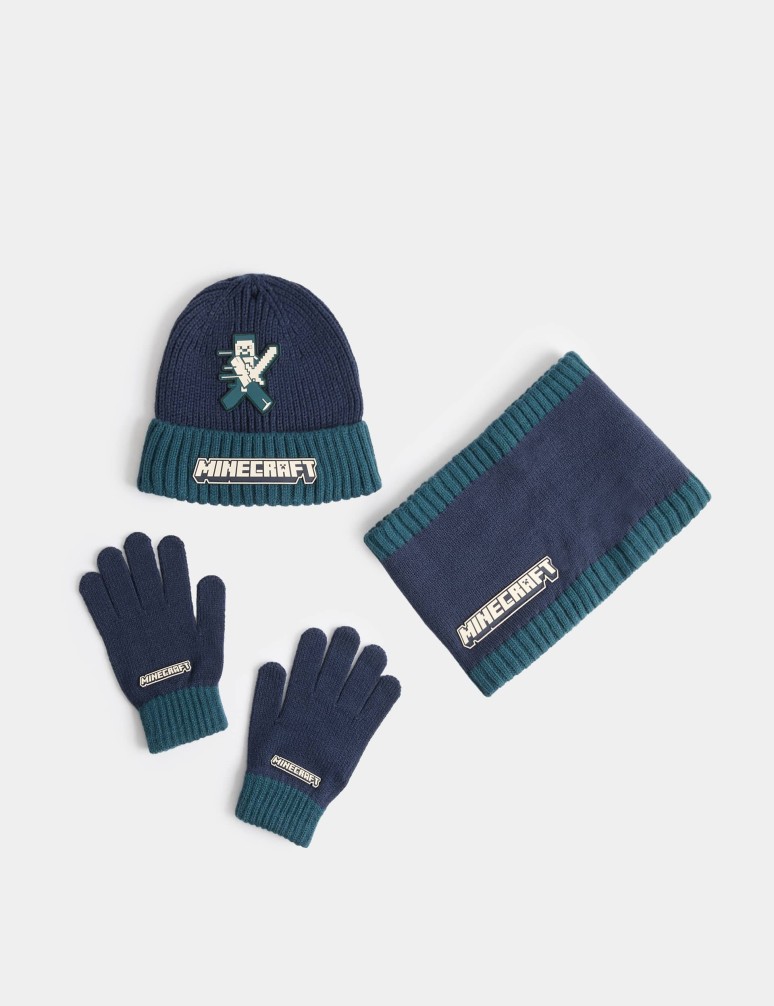 3pk Minecraft™ Hat, Scarf & Glove Set