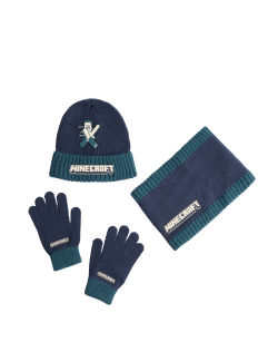 3pk Minecraft™ Hat, Scarf & Glove Set