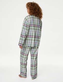 Cotton Blend Checked Pyjama Set