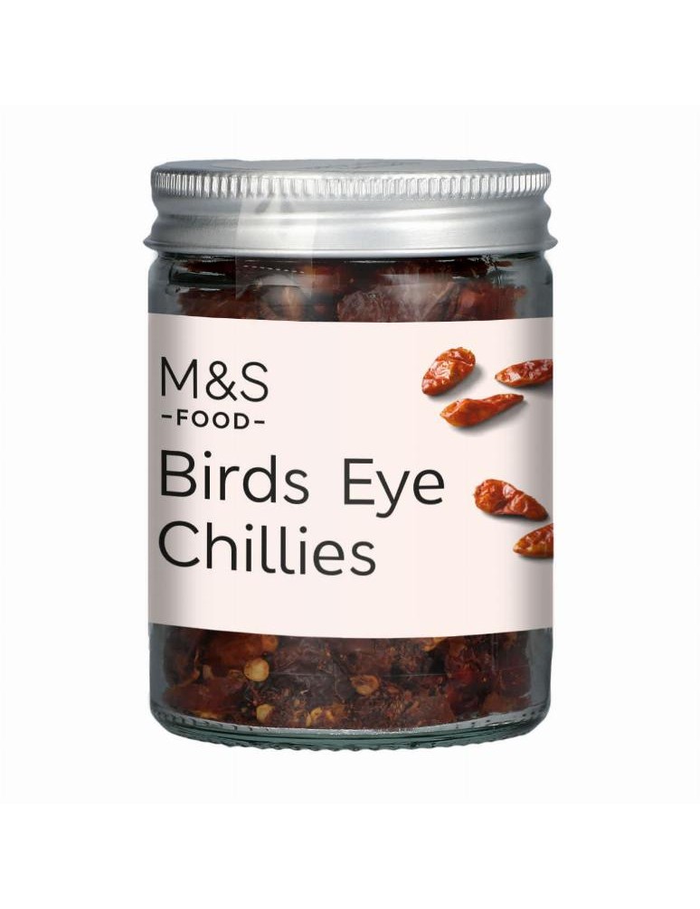 Kousky sušených chilli papriček Bird’s Eye