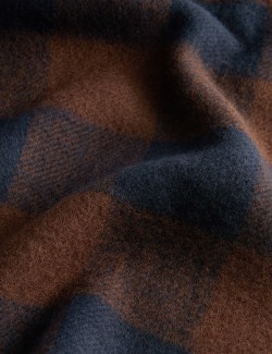Wool Blend Checked Scarf