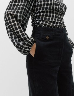 Pure Cotton Cord Wide Leg Trousers