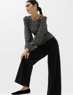Pure Cotton Cord Wide Leg Trousers