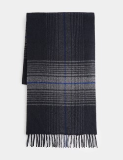 Wool Blend Checked Scarf