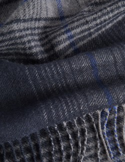 Wool Blend Checked Scarf