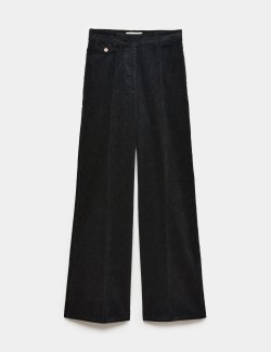 Pure Cotton Cord Wide Leg Trousers