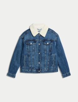 Denim Borg Lined Jacket