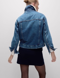 Denim Borg Lined Jacket