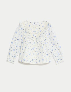 Pure Cotton Ditsy Floral Top (2-8 Yrs)