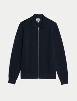 Pure Extra-Fine Merino Wool Knitted Jacket