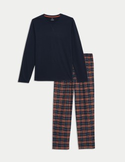 Brushed Cotton Checked Pyjama Set