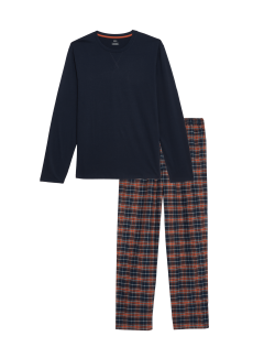 Brushed Cotton Checked Pyjama Set