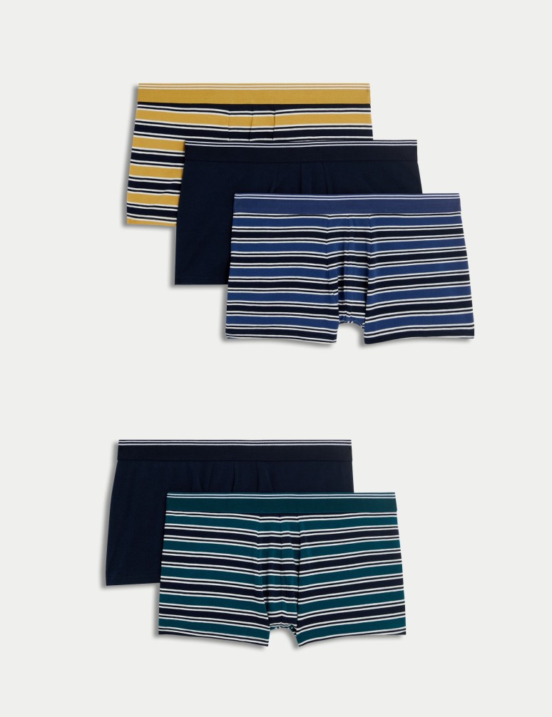 5pk Cotton Rich Cool & Fresh™ Striped Hipsters