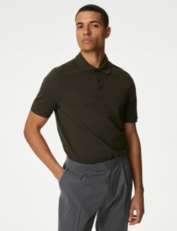 Pure Cotton Pique Polo Shirt