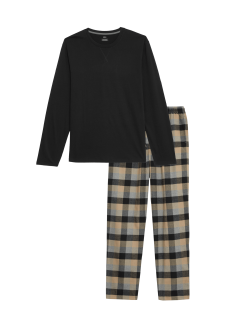 Brushed Cotton Checked Pyjama Set