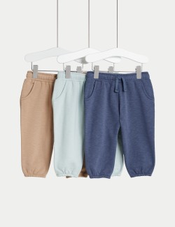 3pk Cotton Rich Joggers (0-3 Yrs)