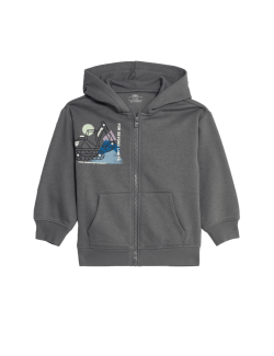 Cotton Rich Digger Zip Hoodie (2-8 Yrs)