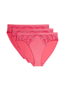 3pk Wildbloom High Leg Knickers