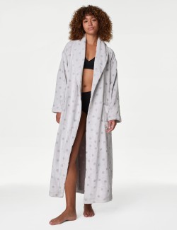 Fleece Polka Dot Dressing Gown