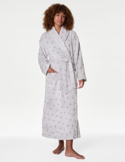 Fleece Polka Dot Dressing Gown