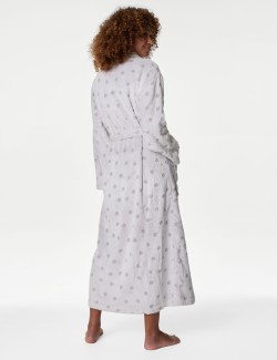 Fleece Polka Dot Dressing Gown