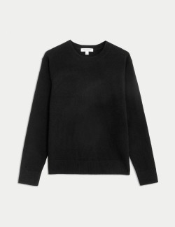 Pure Cashmere Textured Crew Neck Jumper