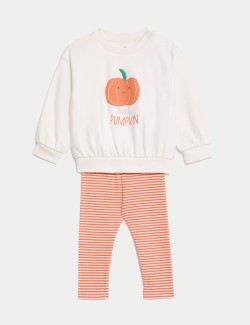 Cotton Rich Halloween Little Pumpkin Outfit (0-3 Yrs)