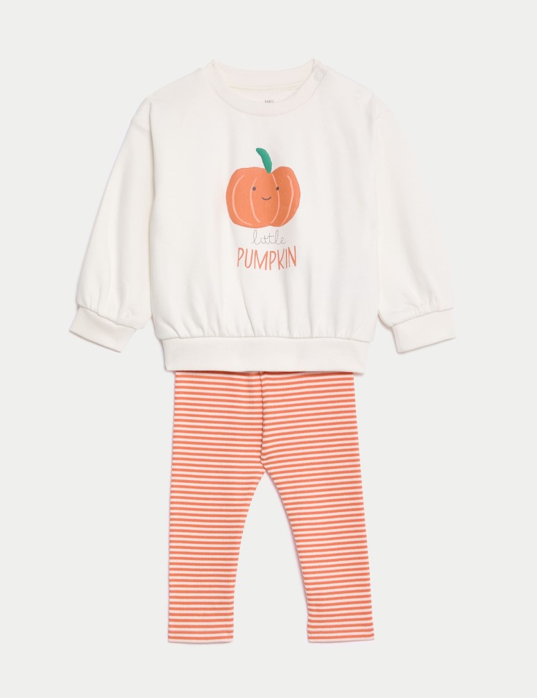 Cotton Rich Halloween Little Pumpkin Outfit (0-3 Yrs)