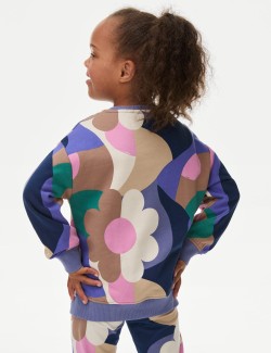 Cotton Rich Abstract Print Sweatshirt (2-8 Yrs)