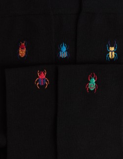 5pk Cool & Fresh™ Bug Cotton Rich Socks