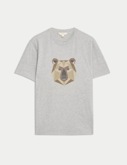 Pure Cotton Bear Graphic T-shirt