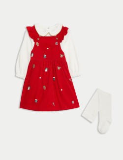 3pc Cotton Rich Christmas Outfit (0-3 Yrs)