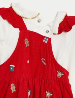 3pc Cotton Rich Christmas Outfit (0-3 Yrs)