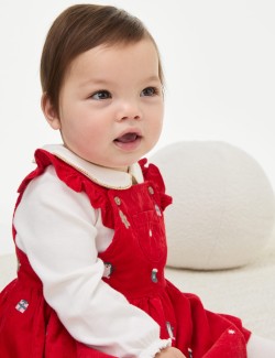 3pc Cotton Rich Christmas Outfit (0-3 Yrs)