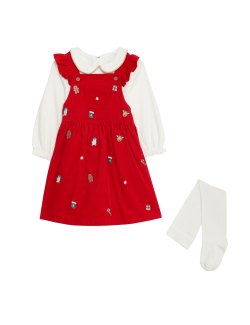 3pc Cotton Rich Christmas Outfit (0-3 Yrs)