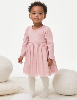 Jersey and Tulle Sparkly Dress (0-3 Yrs)