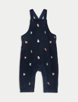 2pc Cord Christmas Dungaree Outfit (0-3 Yrs)